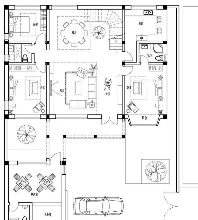 五套新中式別墅設(shè)計圖 平面布局與空間美學(xué)全解析